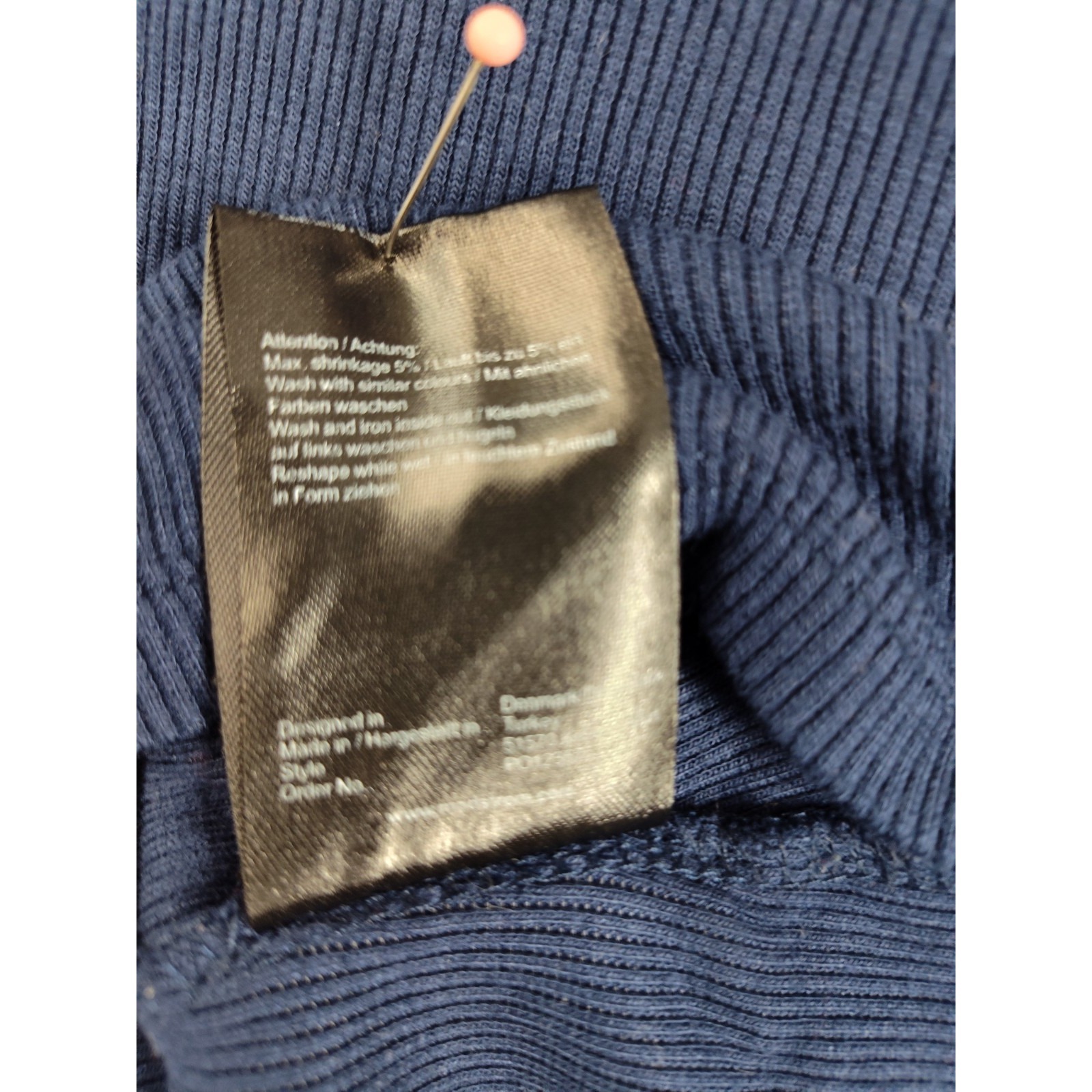 Modstrom Women Tops Xs Navy Blue Crew Neck Pullover Short Sleeve Ribbed Casual — image 8 of 8